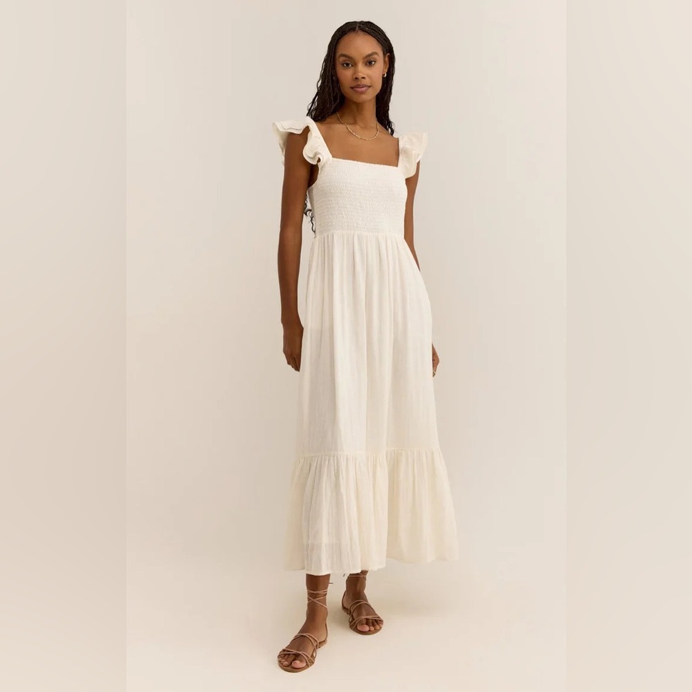 Calypso Midi Dress White